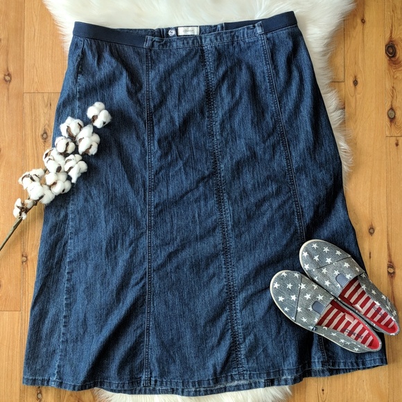 cj banks denim skirts